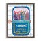 Stupell Industries Silly Sardines Blue Tin Floating Frame, design by Courtney Prahl